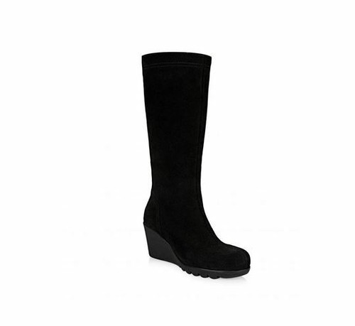 Black Suede Wedge Boots 5679145 
