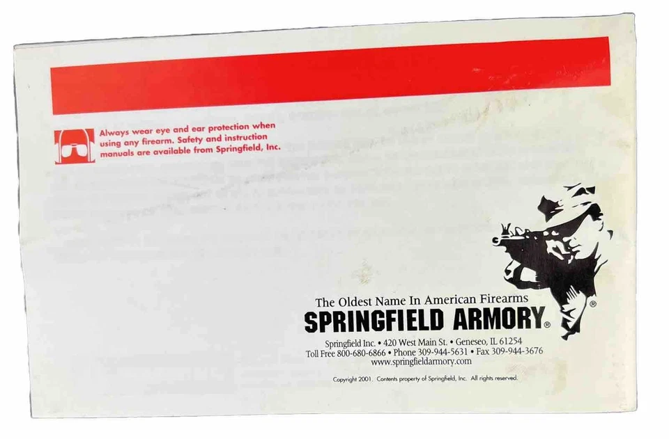 Pistolas Springfield Armory XD 2001 de colección manual de operación y seguridad 34 páginas Foto 2 de 4