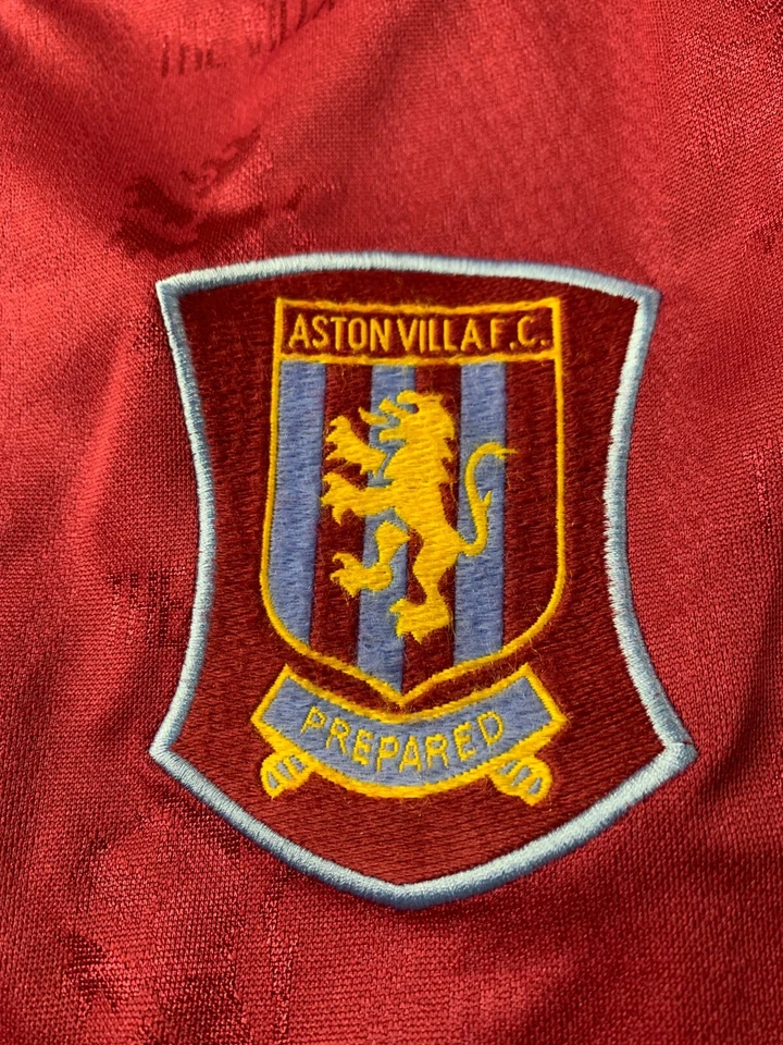 ASTON VILLA ENGLAND 1995/1997 FOOTBALL SHIRT JERSEY HOME REEBOK ORIGINAL SIZE S - Image 4 of 4