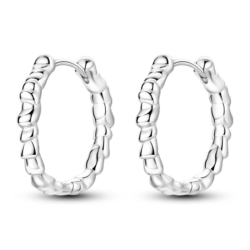 Geometric Earrings Minimal Earrings 925 Sterling Silver Hoop Earrings