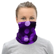 Purple Circles Neck Gaiter Warmer Face Mask Alternative NEW Winter
