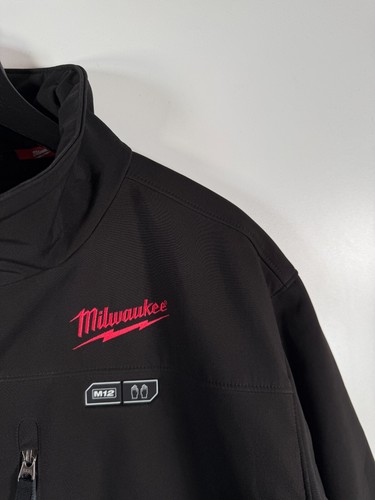 Milwaukee Mens Full Zip M12 Heated Gear Fleece Work Jacket Black Sz Large 24x28 - Picture 4 of 14