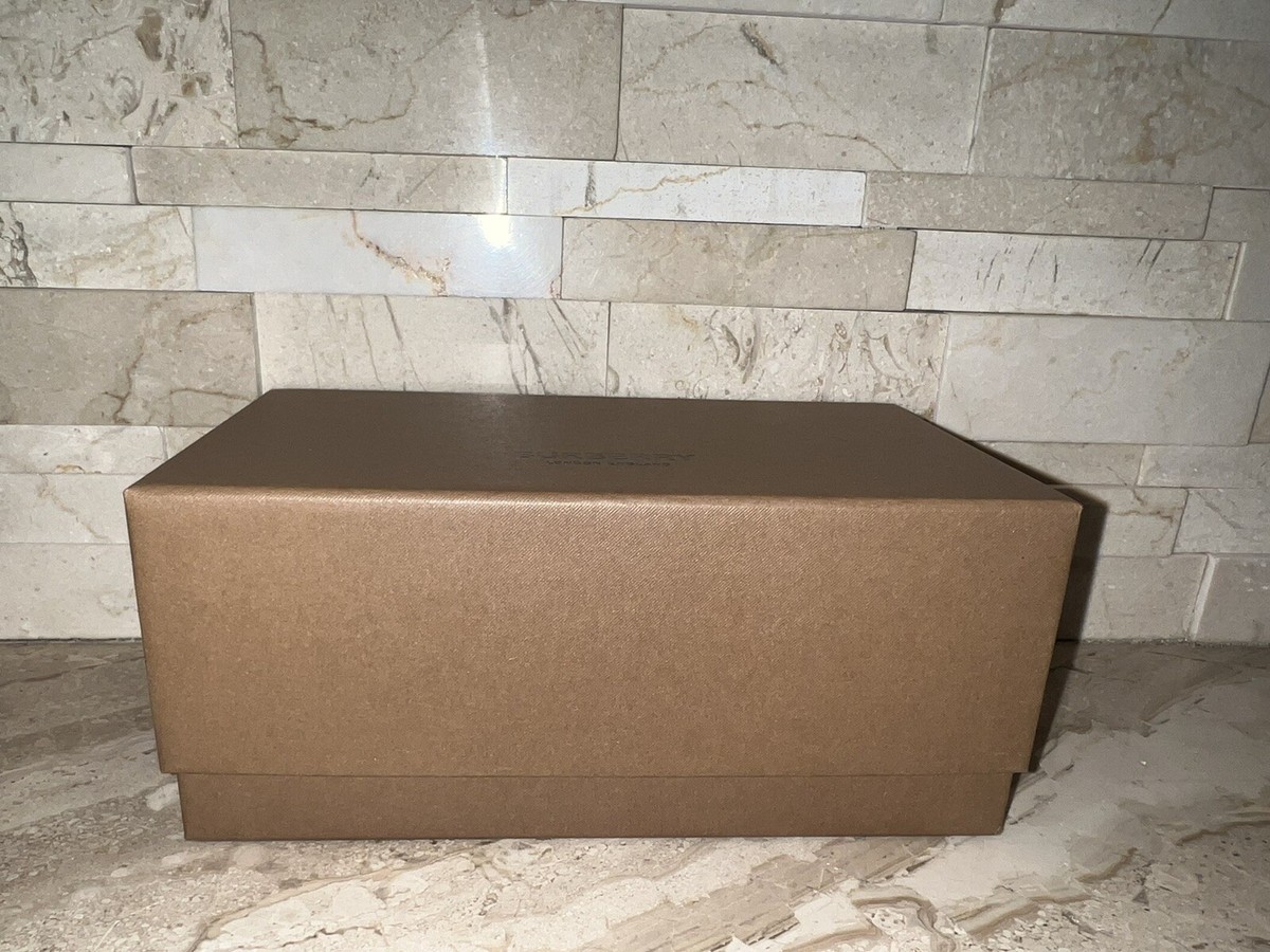New Authentic Burberry Sunglass Box Brown With Logo Rectangle Box