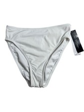 Carmen Marc Valvo WHITE High Waist Bikini Swim Bottom, US Small MSRP 54