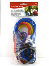 BUNGEE CORD SET - 6  PACK (70622) SIZE 2 - 10", 2 - 18", 1 - 24", 1 - 30" 