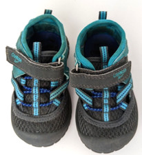 OshKosh B'gosh Toddler Boys Size 4 Blue Bax Bumptoe Sandals Shoes