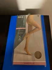 NEW SIZE XL SILK IMPRESSIONS SHEER SUPPORT 30D RICH TAN HIGH WAISTED 2PK