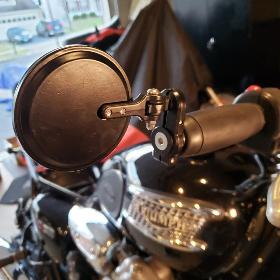 For Honda Metropolitan 2 50 Motorcycle Folding 7/8" Handle Bar End Side Mirrors - Image 3 of 4