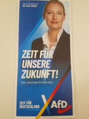 AFD ALTERNATIVE FÜR DEUTSCHLAND FLYER - ZEIT FÜR UNSERE ZUKUNFT  PROGRAMM NEU  