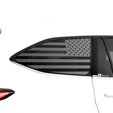 Fit Toyota Highlander 2020-2026 Quarter Window American Flag Vinyl Decal Sticker