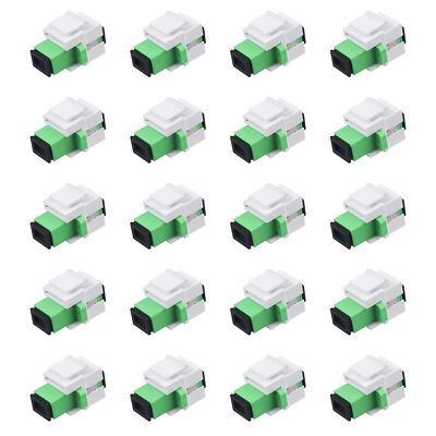 -20pcs SC/APC Fiber Optic Coupler Keystone Jack Modular for Patch Panels and ...