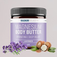 Magnesium Body Butter for Women - Magnesium Lotion Alternative with Mango, Shea,