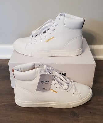 NEW IN BOX Mens Tretorn Tournament White Mid Top Trainers, 10.5
