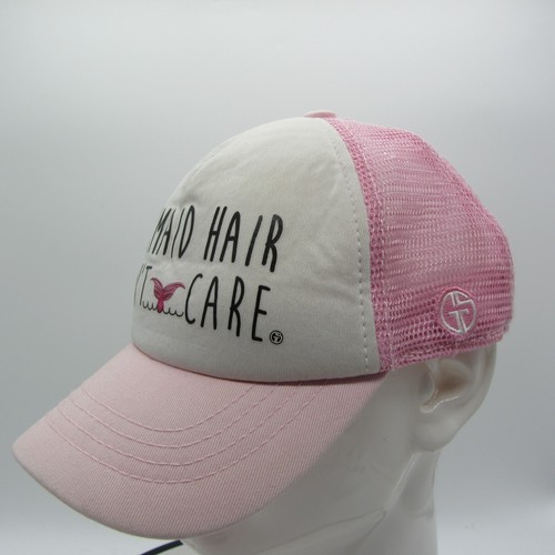 Mermaid Hair Don't Care Teen Trucker Hat Ball Cap Pink Mesh Back Snap Back - Picture 6 of 11