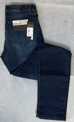 Women's Replay Vivy Slim Jeans Skinny Lightweight Girls Ladies Pants DK Blue New