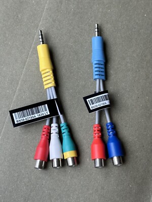 New Samsung OEM BN39-02190A BN39-02189A DC to RCA Gender Cable Combo Set
