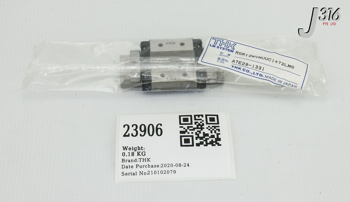 23906 THK LM GUIDE, RSR12WVM, 2-J4-34896 (NEW) RSR12WVMUUC1+72LMS
