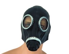Vollgummi-Gasmaske Fetisch Black Style Filter Gay Dark Room Fetisch-Gasmaske
