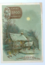 Vintage Victorian Eureka Silk Spool Thread Trade Card farmhouse