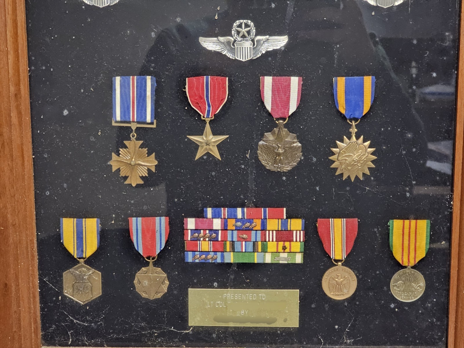 U.S. Air Force Lt Colonel Medal Shadow Box | Pilot Wings, Service ...