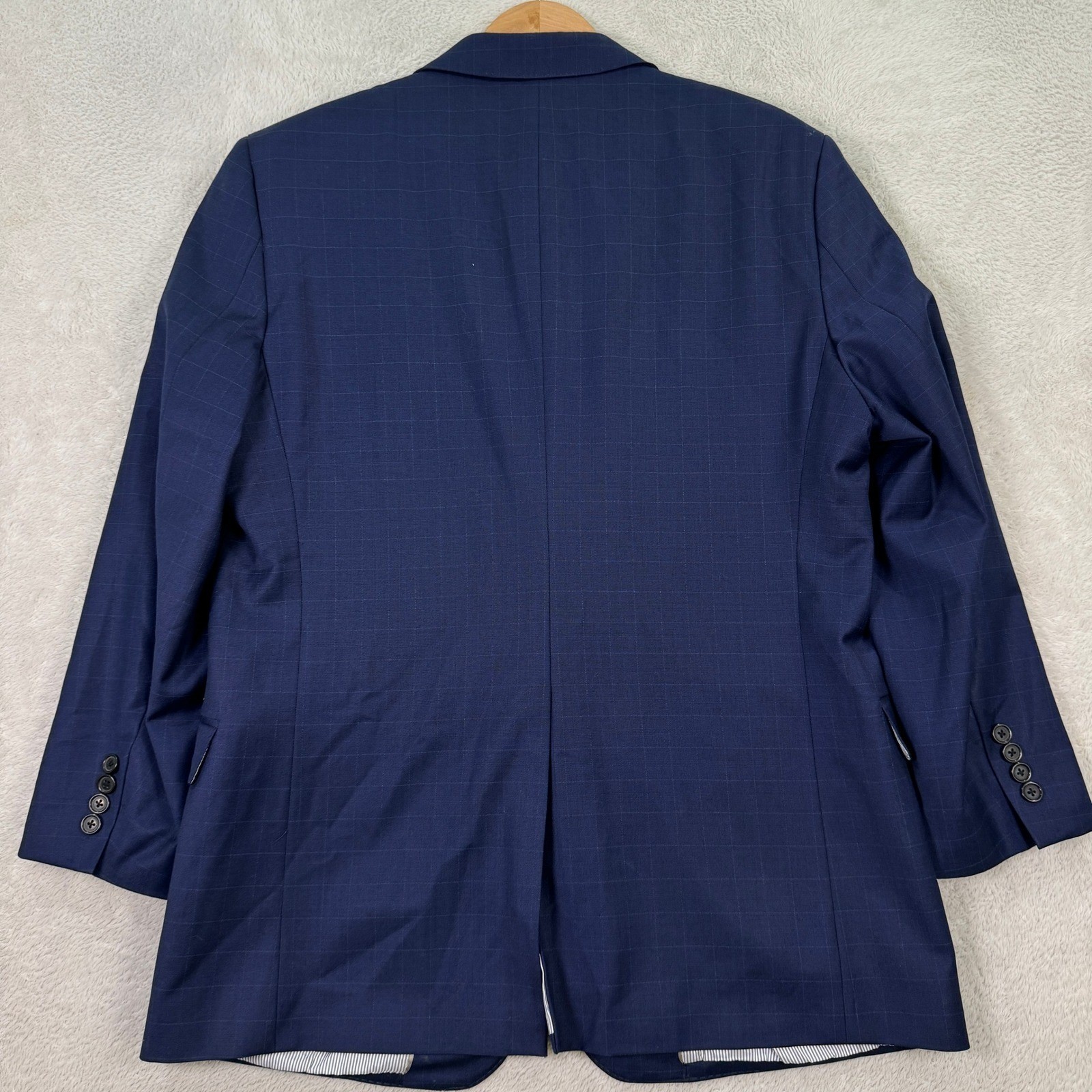 Brooks Brothers Explorer Regent Fit Navy Plaid Blazer Sport Coat Mens 44R thumbnail 12