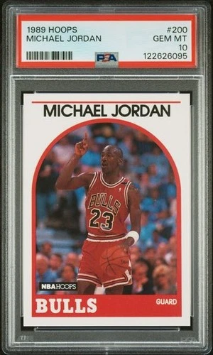 1989 NBA Hoops #200 Michael Jordan card PSA 10