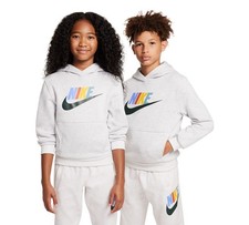 Nike Big Kids' Sportswear Club Fleece Hoodie - B Hthr Size Small