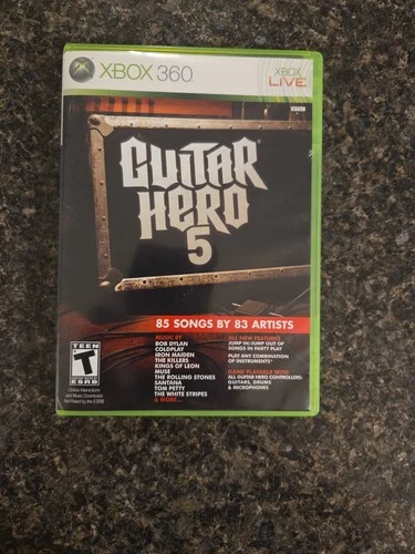 Guitar Hero 5 (Microsoft Xbox 360, 2009) CIB Disc Case & Manual VG