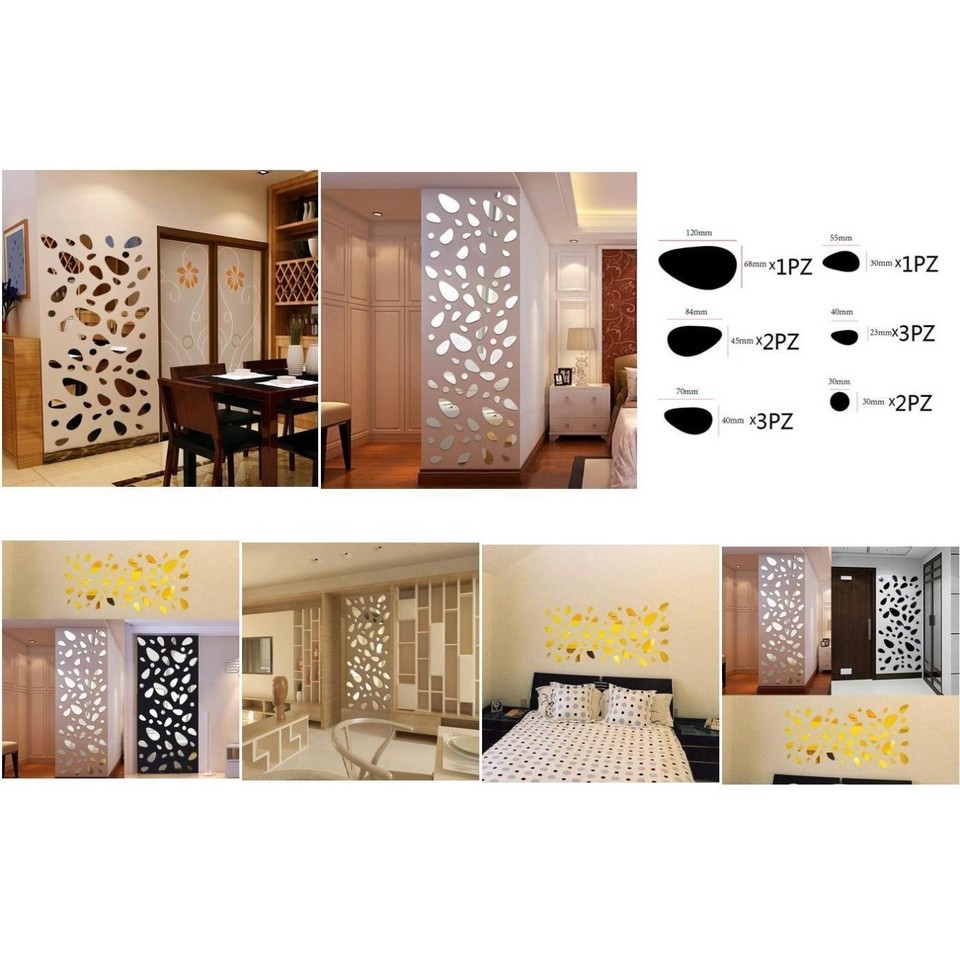 Mirror Sticker Wall Decal Spare Parts Wall Sticker 3D Acrylic Old ...