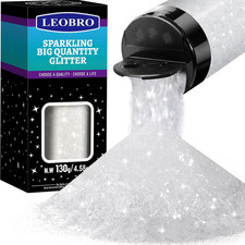 White Glitter, Snow Chunky Glitter for Crafts, Resin Art Crafts, for Body Face H