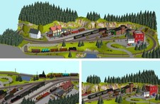 Anlagen-/Gleisplanung "Weidenau" - 195 x 105 cm - M&auml;rklin C-Gleis - Gleisplan H0
