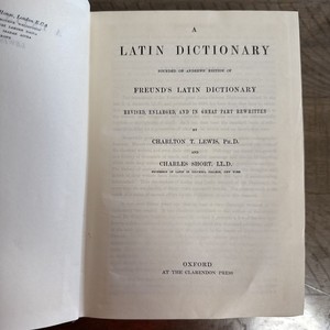 Lewis Short Latin Dictionary | eBay