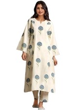 GoSriKi Women's Rayon Viscose Printed Straight Kurta with Pant