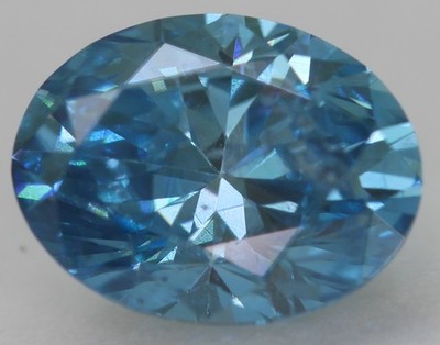 Cert 1.04 Carat Vivid Blue VS1 Oval Natural Enhanced MINED Diamond 7.31x5.59mm
