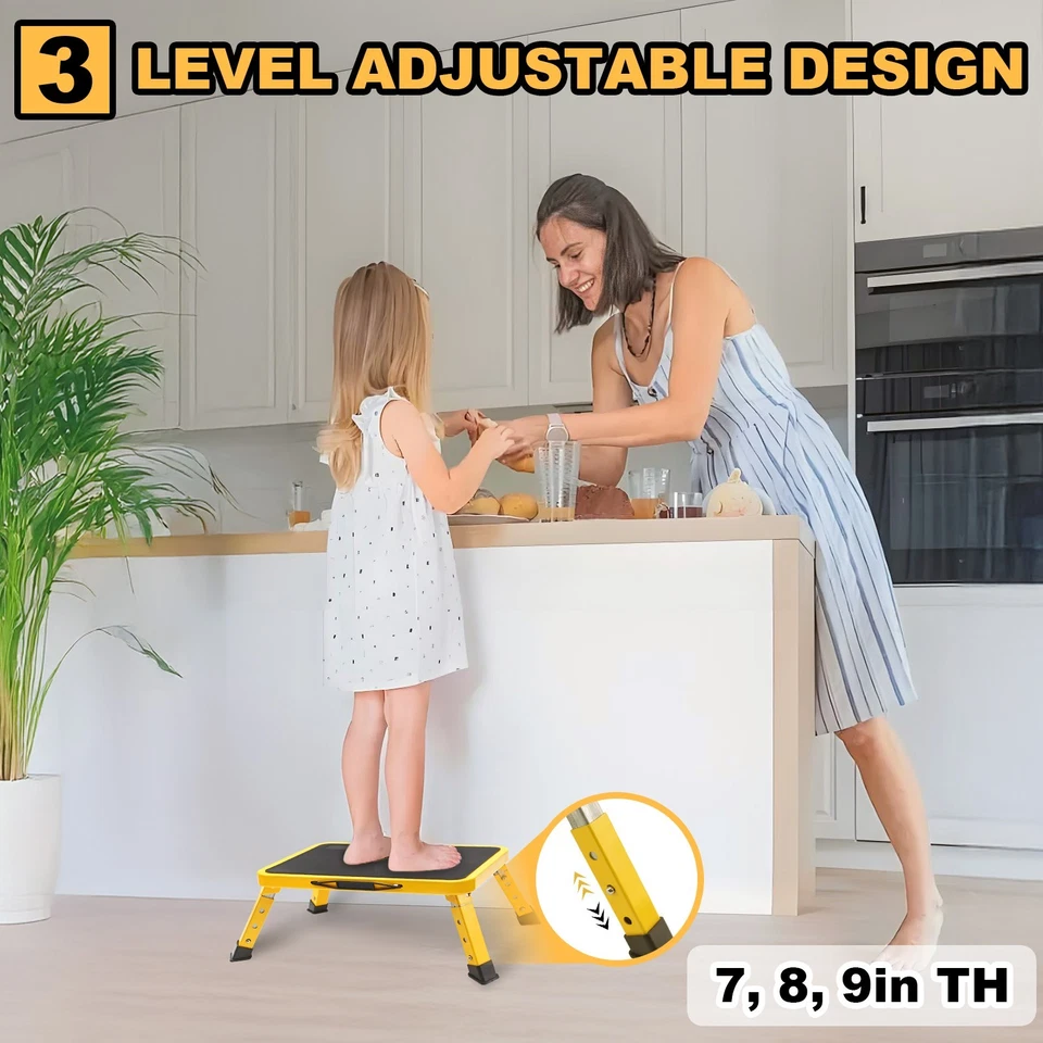 Klapptritt Klapphocker Tritthocker Tritt Hocker Trittleiter Trittstufe Metall  - Bild 4 von 4