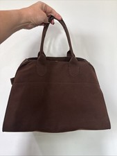 Chocolate Brown Faux Suede Tote Bag
