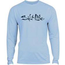 Salt Life Signature Icons Performance Long Sleeve Youth Blue Tee Medium