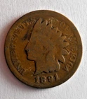 1891 UNITED STATES PENNY - INDIAN HEAD - Great Coin - Lot #M21