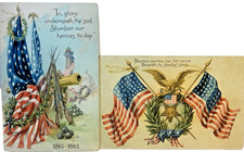 Patriotic Postcard GAR Freedom Smiles In Glor...