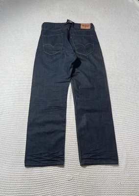 Levis Vintage Jeans W30 L32 542 Loose Dark Blue Raw Denim Cinch Back Y2k 501 - Bild 1 von 4