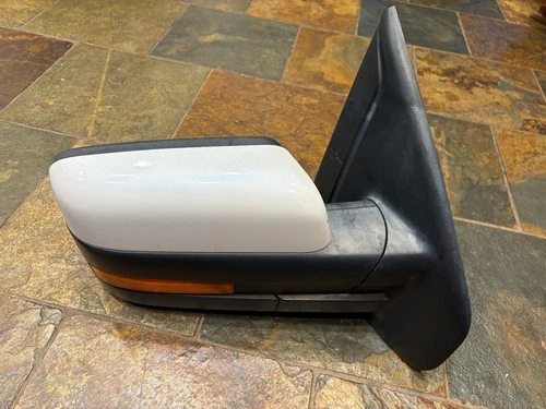 2009-2014 FORD F-150 Right Side Mirror WHITE PASSENGER RH POWER Fold Folding
