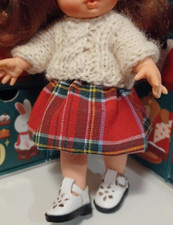 Maglioncino, gonna e scarpine coordinate per bambole mini Furga Lisa e Lucia & C