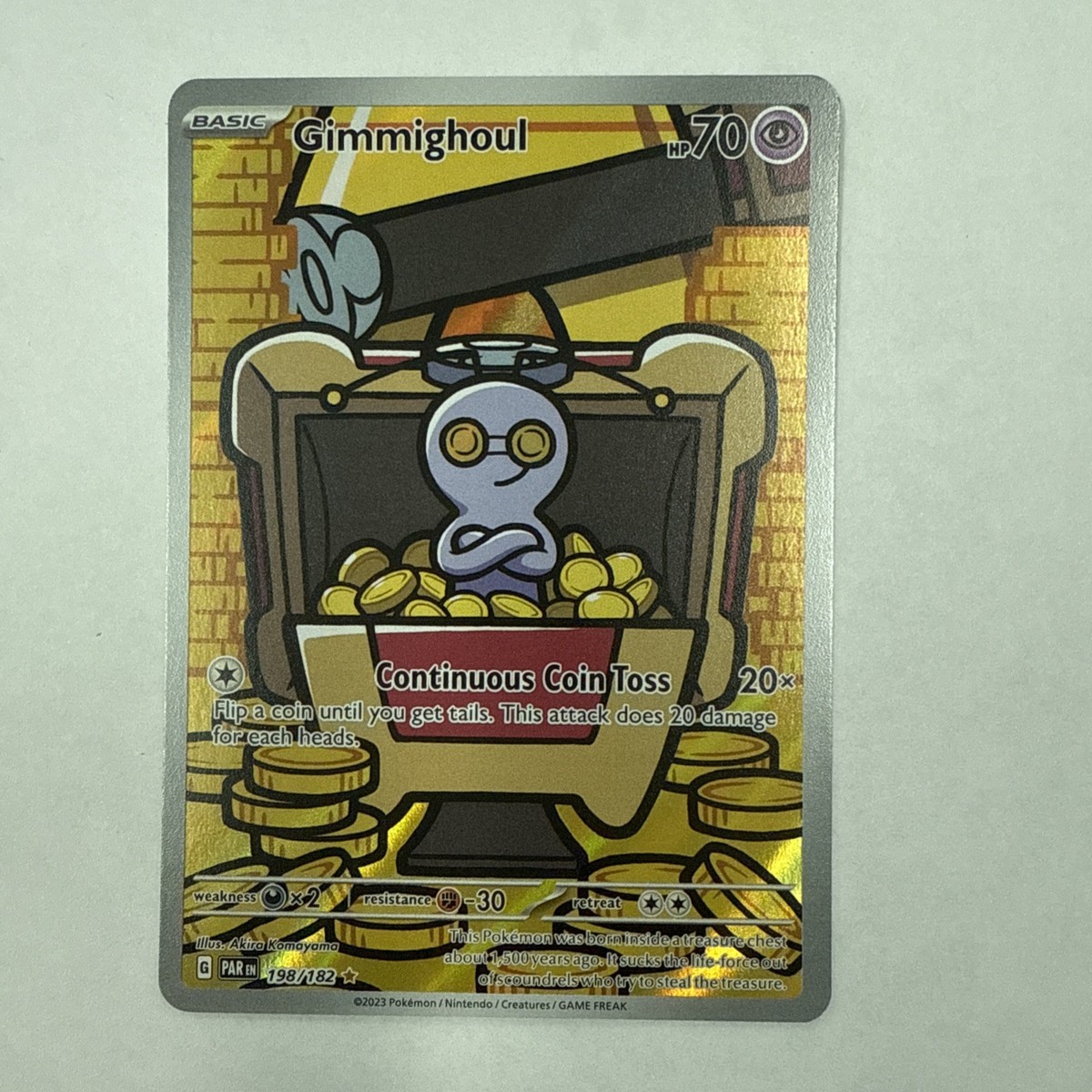 Gimmighoul 198/182 Illustration Rare Paradox Rift Pokemon Card NM