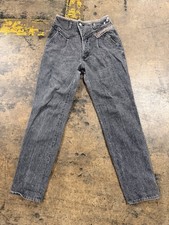 VINTAGE ROCKY MOUNTAIN BAREBACK BLACK /BROWN DENIM JEANS WAIST 30 MADE IN USA
