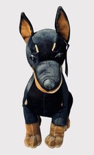 -Rare Vintage Stuffins Doberman Pinscher Dog Plush Realistic 1998 Large 17