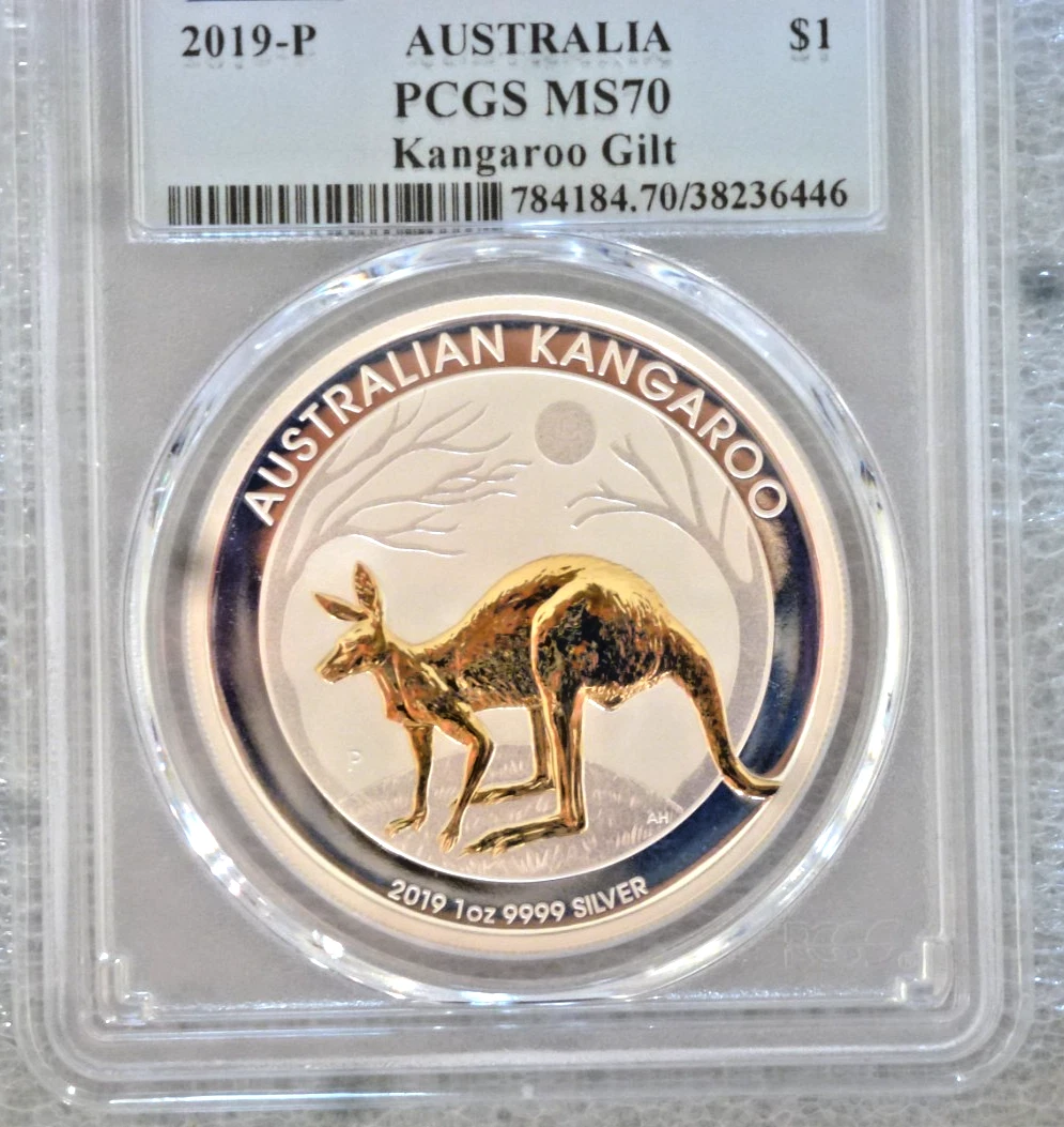 Australian Kangaroo Grade MS 70 PCGS Certified Silver Bullion