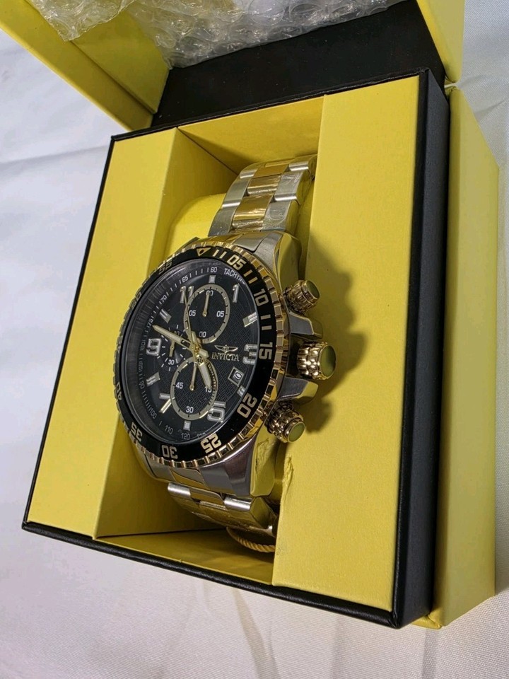 Invicta Specialty Men's Watch - 48mm 69814 Two Tone W/Black Dial New | eBay