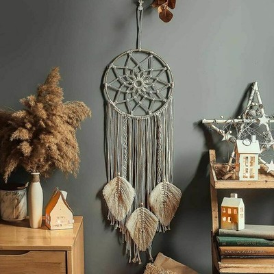 Makramee Traumfänger Dreamcatcher Wandbehang Tapisserie Boho Chic Deko Geschenk