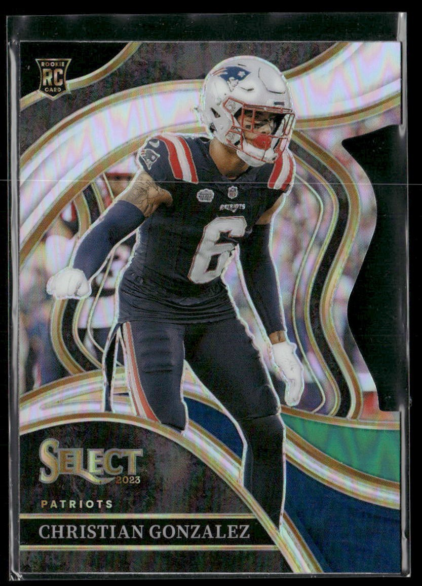 2023 Panini Select #286 Christian Gonzalez Black and Green Prizms Die Cuts