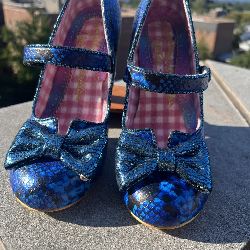 Zapatos de salón Never WornIrregular Choice para mujer piel de serpiente azul talla EU42 o US 11 Foto 2 de 4